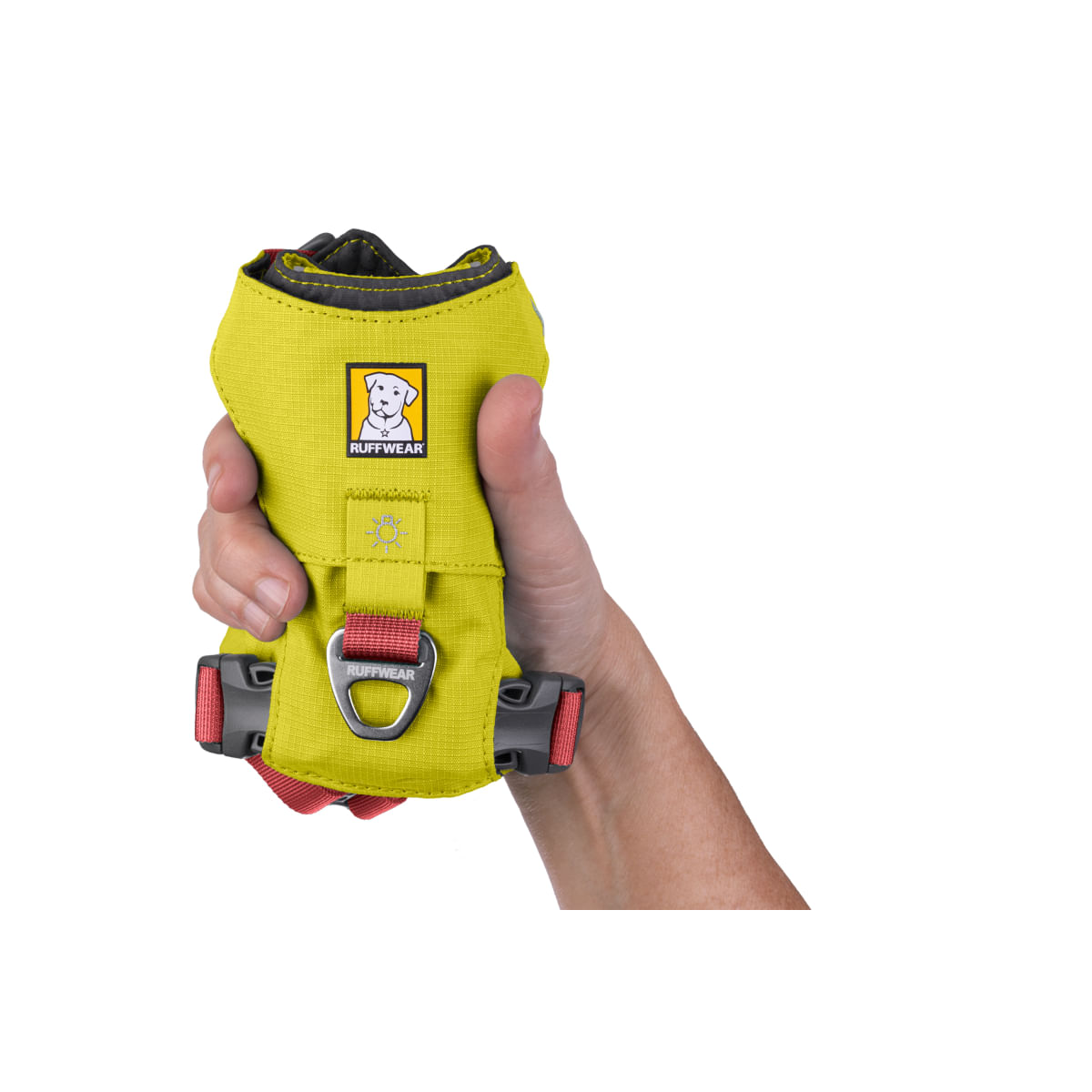 RUFFWEAR Hi &amp; Light, ham prindere dublă(piept&amp;spate) câini, ajustabil, reflectorizant RUFFWEAR Hi &amp; Light Lichen Green, ham prindere dublă(piept&amp;spate) câini, ajustabil, reflectorizant, verde, M(69-81cm)